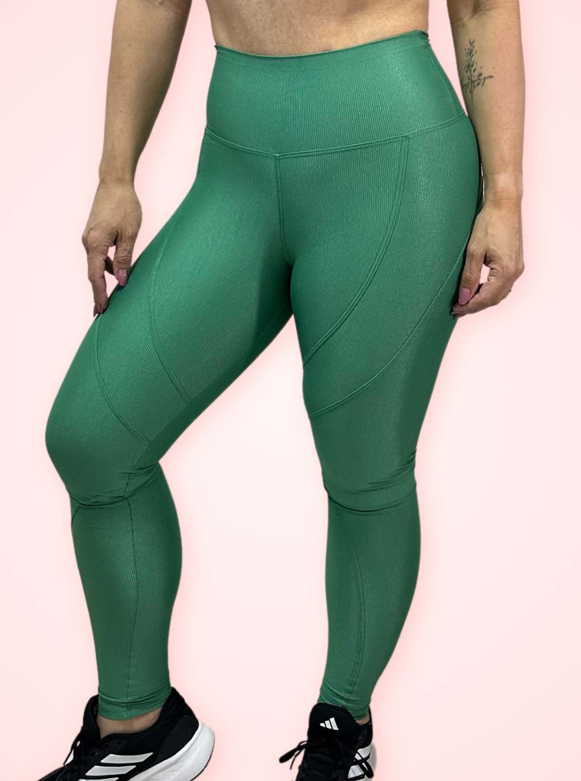 Legging Essential Fit Salvia Texturizado Poliamida