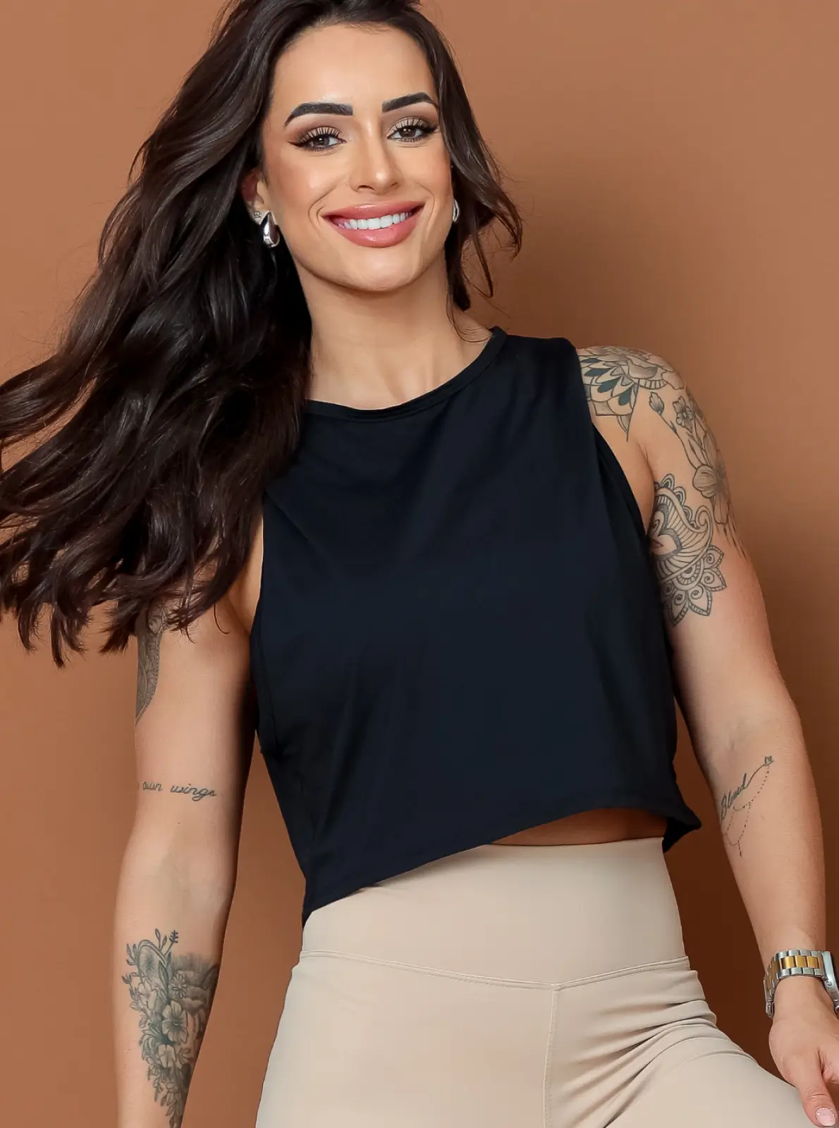 Cropped Breeze Preto Poliamida